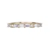 La Kaiser Women's Solid Gold Moissanite Mama Ring In Morse Code In Gold