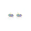 La Kaiser Women's Solid Gold Tanzanite & London Blue Topaz Pavillion Studs In Gold