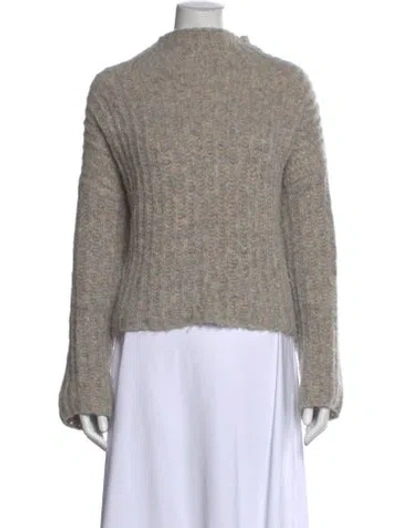 Pre-owned La Ligne Alpaca Mock Neck Sweater In Gray