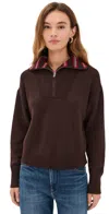 La Ligne Bastien Striped Merino Wool Sweater In Brown