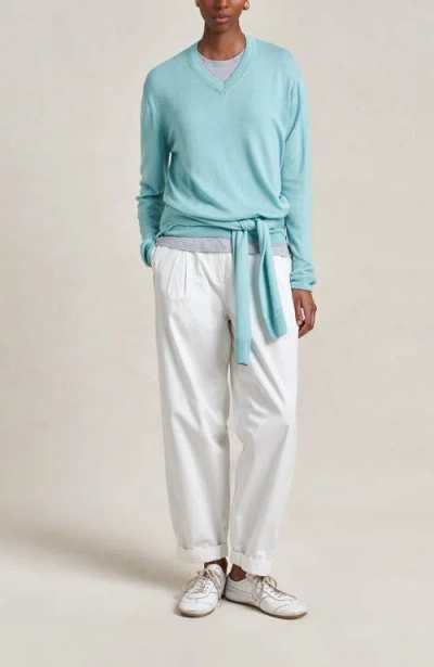 La Ligne Ben V Neck Sweater In Transparent