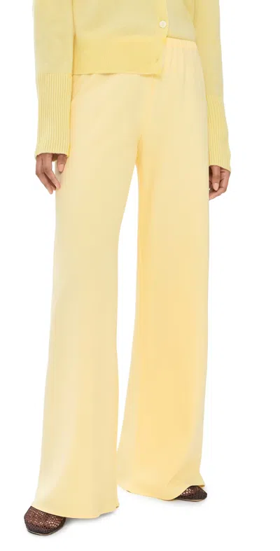 La Ligne Bonotto Crepe Colby Pants Butter In Yellow