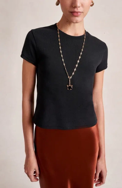 La Ligne Brodie Tee In Black