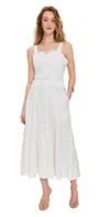 La Ligne Button Down Dress With Belt Ivory In Ivory