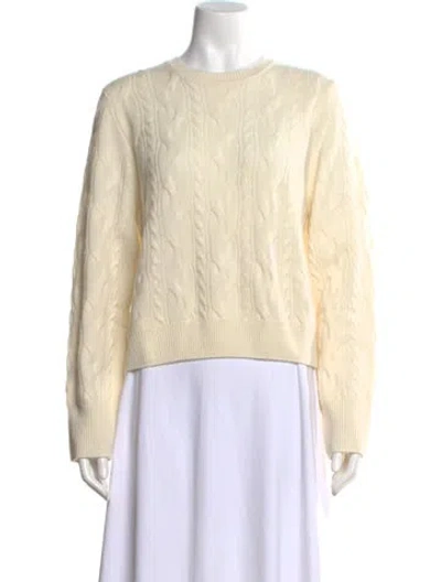 Pre-owned La Ligne Cable Knit Crew Neck Sweater In Neutral