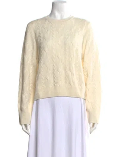 Pre-owned La Ligne Cable Knit Crew Neck Sweater In Neutral