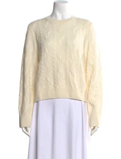 Pre-owned La Ligne Cable Knit Crew Neck Sweater In Neutral