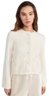 La Ligne Cardigan Jacket Cream In Cream