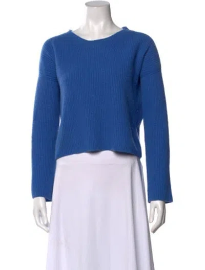 Pre-owned La Ligne Cashmere Bateau Neckline Sweater In Blue