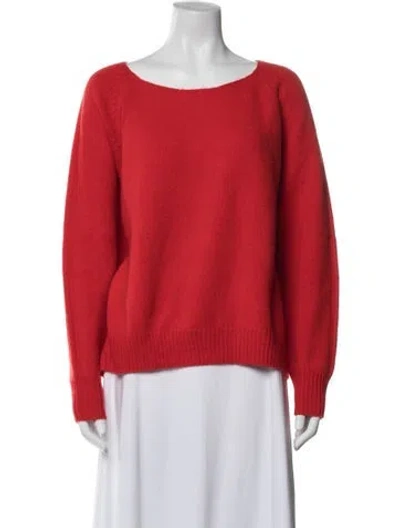 Pre-owned La Ligne Cashmere Bateau Neckline Sweater W/ Tags In Red