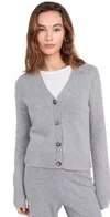 La Ligne Cashmere Cardigan Light Grey In Light Grey