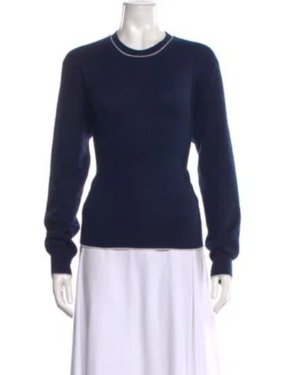 Pre-owned La Ligne Cashmere Crew Neck Sweater In Blue