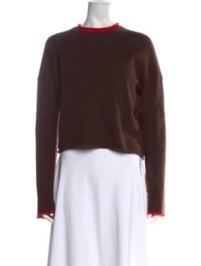 Pre-owned La Ligne Cashmere Crew Neck Sweater In Brown
