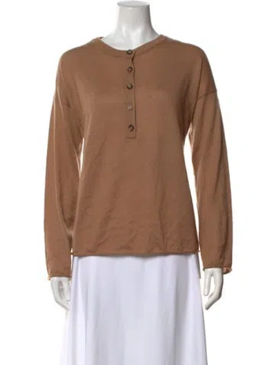 Pre-owned La Ligne Cashmere Crew Neck Sweater In Brown