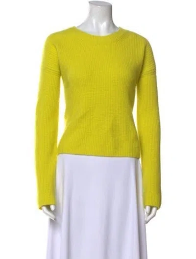 Pre-owned La Ligne Cashmere Crew Neck Sweater In Yellow