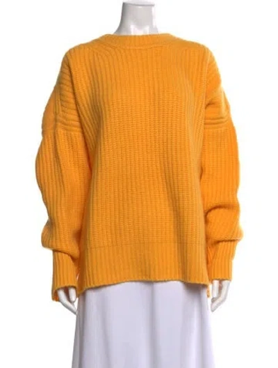 Pre-owned La Ligne Cashmere Crew Neck Sweater In Yellow