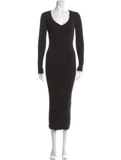 Pre-owned La Ligne Cashmere Long Dress In Black