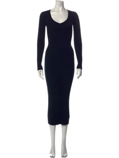 Pre-owned La Ligne Cashmere Midi Length Dress In Black