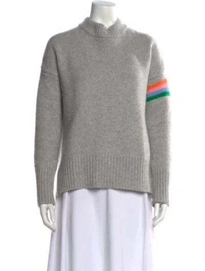 Pre-owned La Ligne Cashmere Mock Neck Sweater In Gray