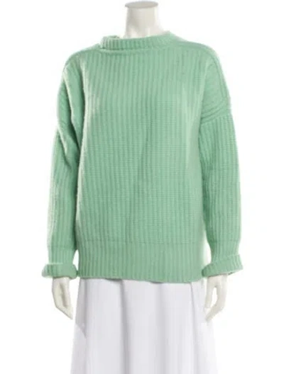 Pre-owned La Ligne Cashmere Mock Neck Sweater In Green