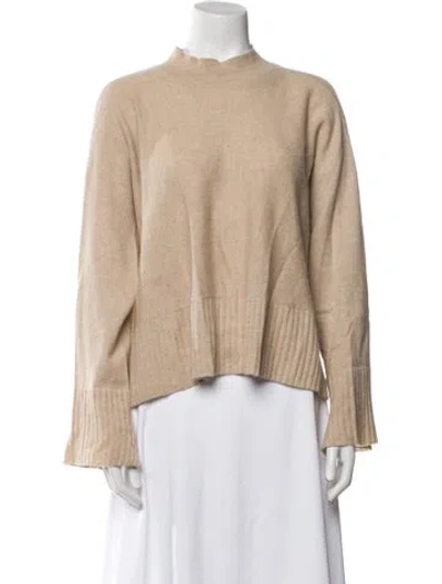 Pre-owned La Ligne Cashmere Mock Neck Sweater In Neutral
