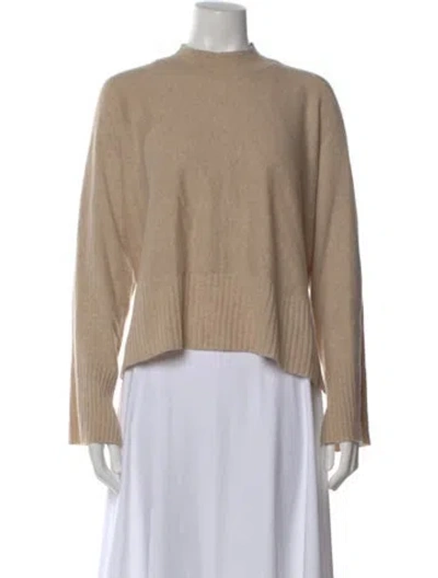 Pre-owned La Ligne Cashmere Mock Neck Sweater In Neutral