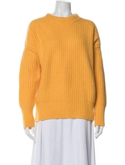 Pre-owned La Ligne Cashmere Mock Neck Sweater In Yellow