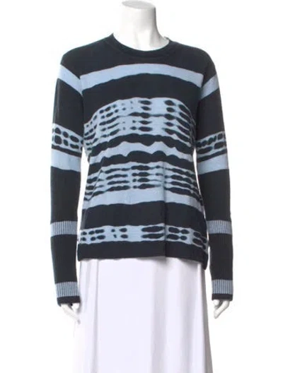 Pre-owned La Ligne Cashmere Printed Sweater In Blue