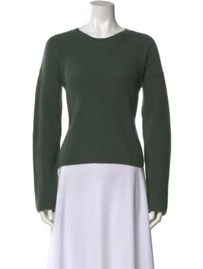 Pre-owned La Ligne Cashmere Scoop Neck Sweater In Green