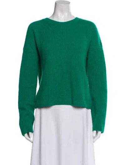 Pre-owned La Ligne Cashmere Scoop Neck Sweater In Green
