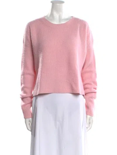 Pre-owned La Ligne Cashmere Scoop Neck Sweater In Pink