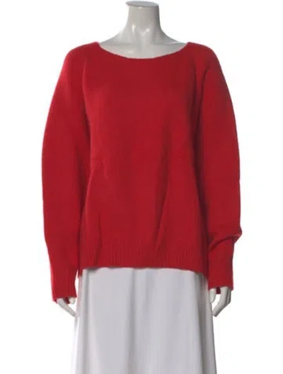 Pre-owned La Ligne Cashmere Scoop Neck Sweater In Pink