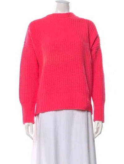 Pre-owned La Ligne Cashmere Scoop Neck Sweater In Pink