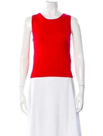 Pre-owned La Ligne Cashmere Scoop Neck Sweater In Red