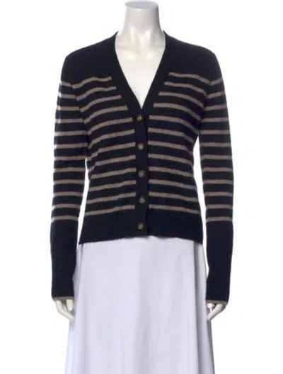 Pre-owned La Ligne Cashmere Striped Sweater In Black