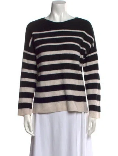Pre-owned La Ligne Cashmere Striped Sweater In Black