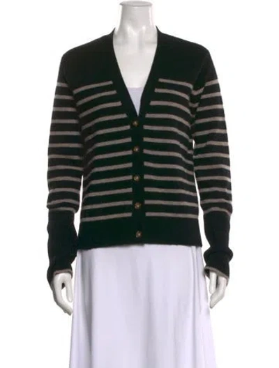 Pre-owned La Ligne Cashmere Striped Sweater In Black