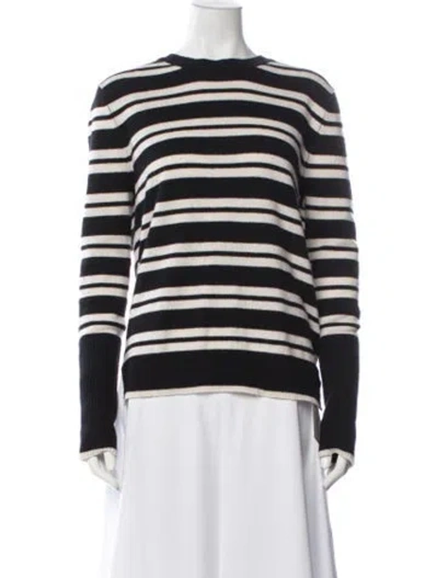 Pre-owned La Ligne Cashmere Striped Sweater In Black
