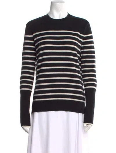 Pre-owned La Ligne Cashmere Striped Sweater In Black