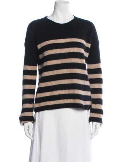 Pre-owned La Ligne Cashmere Striped Sweater In Black