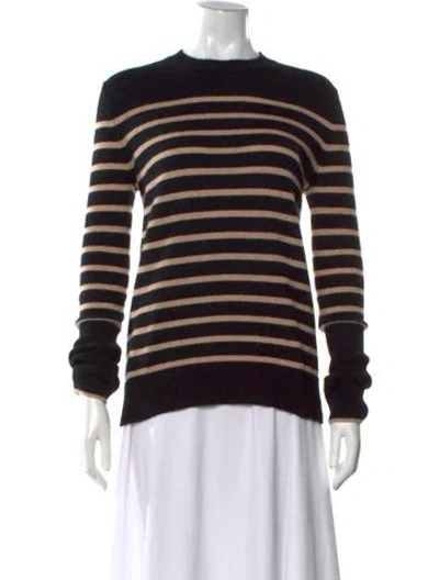 Pre-owned La Ligne Cashmere Striped Sweater In Black