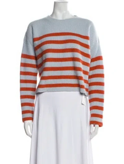 Pre-owned La Ligne Cashmere Striped Sweater In Blue