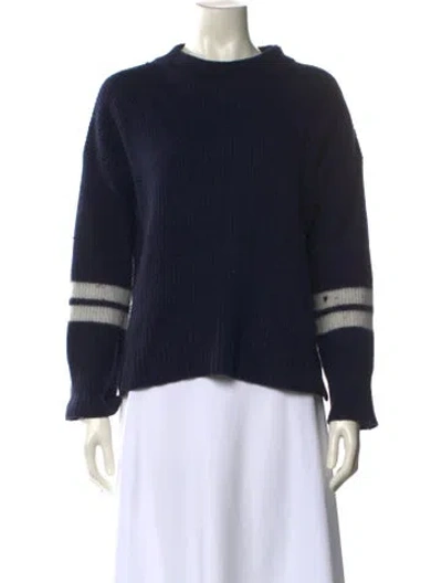 Pre-owned La Ligne Cashmere Striped Sweater In Blue