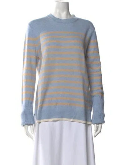 Pre-owned La Ligne Cashmere Striped Sweater In Blue