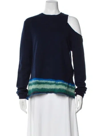 Pre-owned La Ligne Cashmere Striped Sweater In Blue