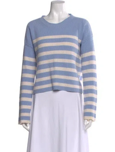 Pre-owned La Ligne Cashmere Striped Sweater In Blue