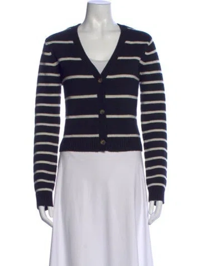 Pre-owned La Ligne Cashmere Striped Sweater In Blue