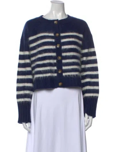 Pre-owned La Ligne Cashmere Striped Sweater In Blue