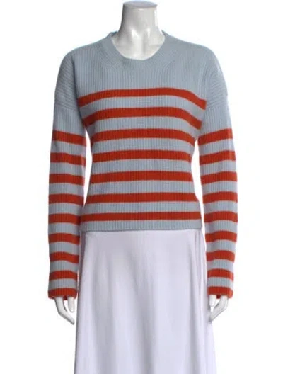 Pre-owned La Ligne Cashmere Striped Sweater In Blue