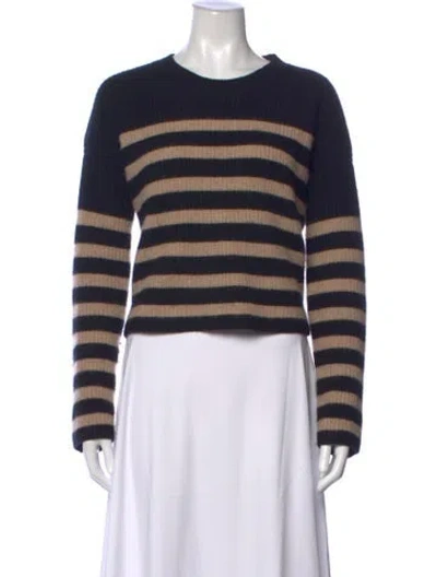 Pre-owned La Ligne Cashmere Striped Sweater In Blue